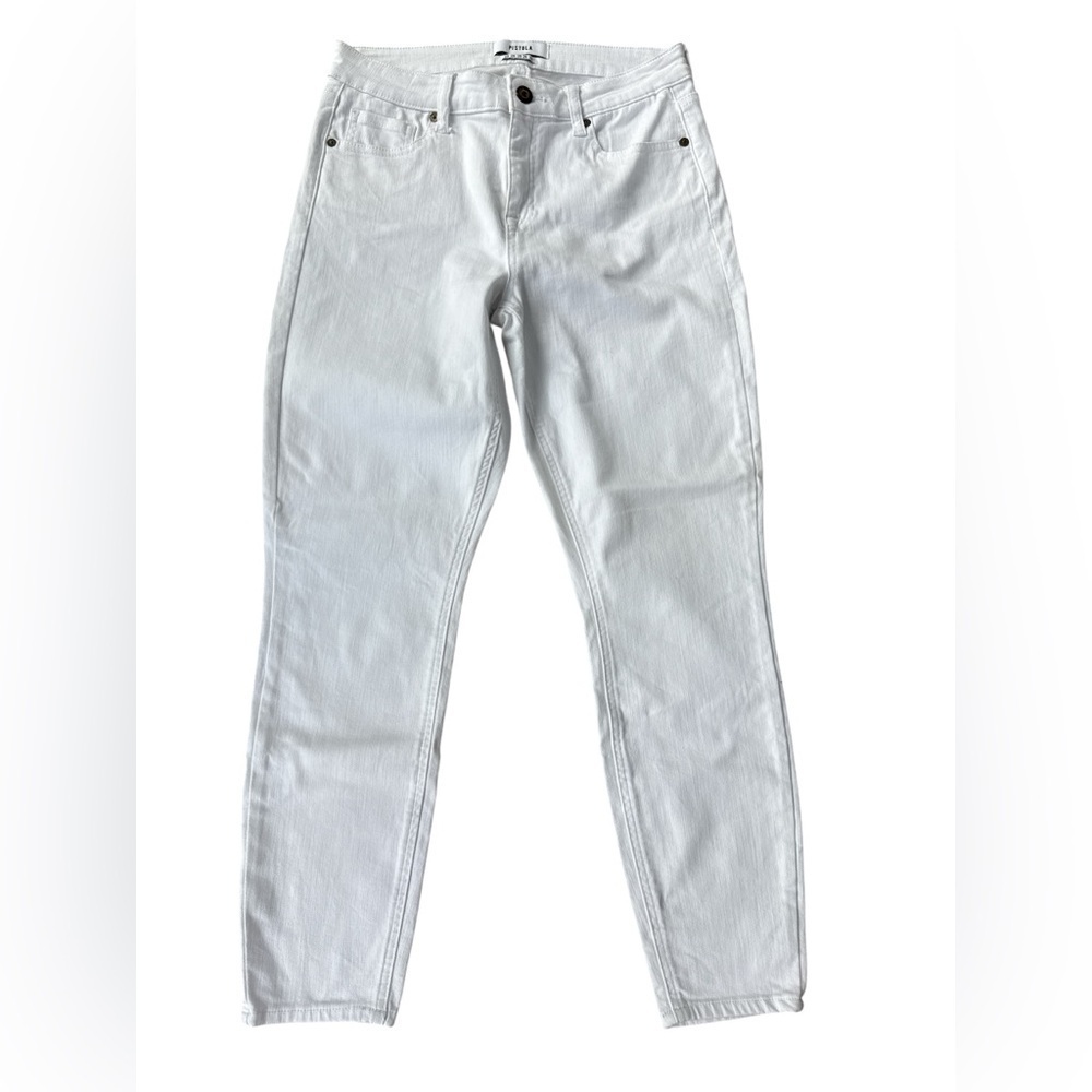 Pistola Women’s White Wash Jeans Mid Rise Stretch Cotton Blend Jean Size 29